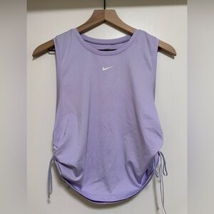 Nike | Purple Dri-Fit Drawstring Ruched Side Tank